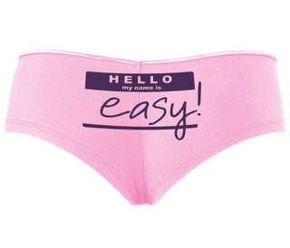 Hello My Name Is Easy - Pink Boyshort