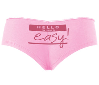 Hello My Name Is Easy - Pink Boyshort