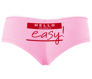Hello My Name Is Easy - Pink Boyshort