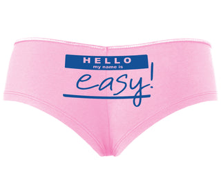 Hello My Name Is Easy - Pink Boyshort