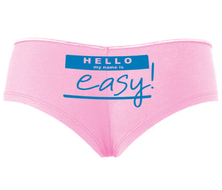 Hello My Name Is Easy - Pink Boyshort
