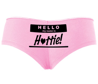 Hello My Name Is Hottie - Pink Boyshort