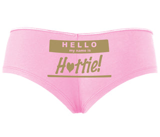 Hello My Name Is Hottie - Pink Boyshort