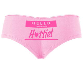 Hello My Name Is Hottie - Pink Boyshort
