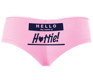 Hello My Name Is Hottie - Pink Boyshort
