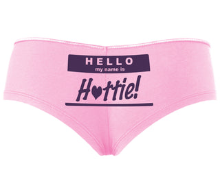 Hello My Name Is Hottie - Pink Boyshort