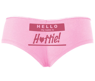 Hello My Name Is Hottie - Pink Boyshort