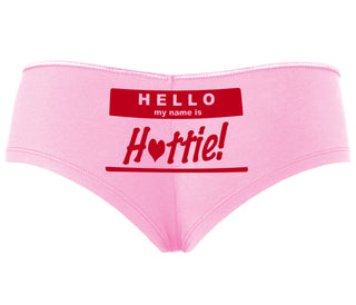 Hello My Name Is Hottie - Pink Boyshort