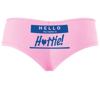 Hello My Name Is Hottie - Pink Boyshort