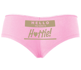 Hello My Name Is Hottie - Pink Boyshort