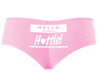 Hello My Name Is Hottie - Pink Boyshort