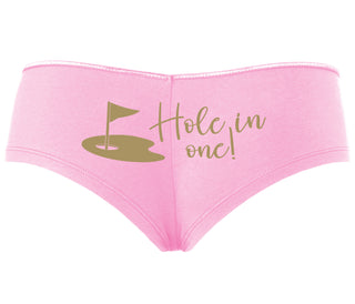 Hole In One - Funny Golf - Pink Boyshort