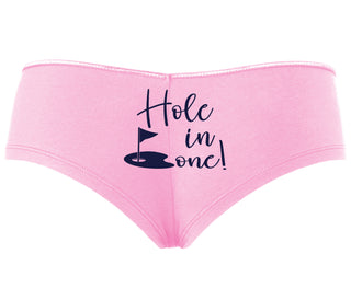 Hole In One - Suggestive Golf - Pink Boyshort