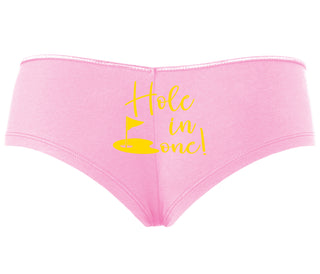 Hole In One - Suggestive Golf - Pink Boyshort