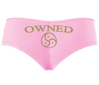 Owned With BDSM Symbol - Pink Boyshort