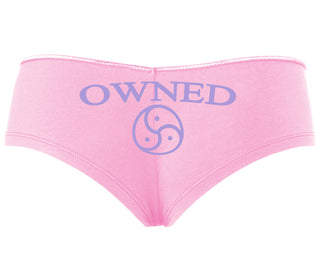 Owned With BDSM Symbol - Pink Boyshort