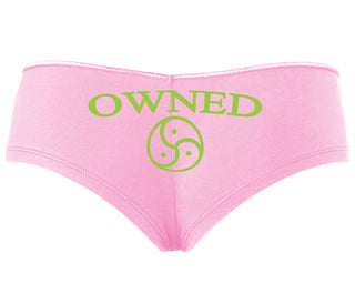 Owned With BDSM Symbol - Pink Boyshort