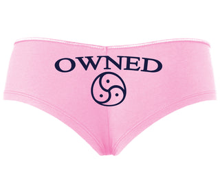 Owned With BDSM Symbol - Pink Boyshort