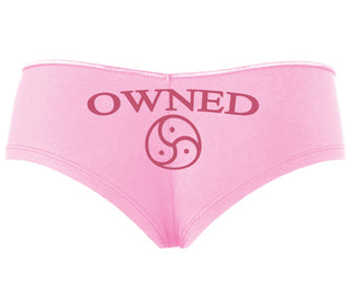 Owned With BDSM Symbol - Pink Boyshort