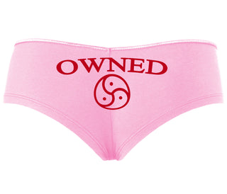 Owned With BDSM Symbol - Pink Boyshort