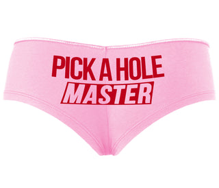 Pick A Hole Master - Pink Boyshort