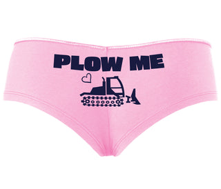 Plow Me - Funny Tractor Design - Pink Boyshort