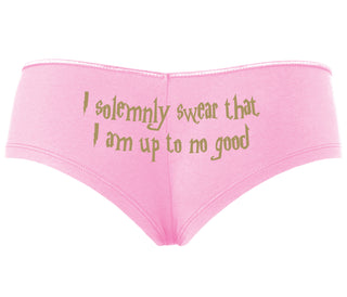 I Solemnly Swear I Am Up To No Good - Pink Boyshort