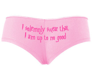 I Solemnly Swear I Am Up To No Good - Pink Boyshort