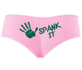 Spank It - Cute Hand Print - Pink Boyshort