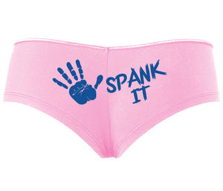 Spank It - Cute Hand Print - Pink Boyshort