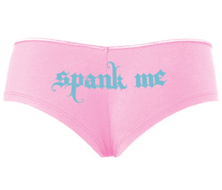 Spank Me - Goth Font - Pink Boyshort