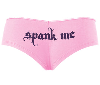 Spank Me - Goth Font - Pink Boyshort