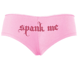 Spank Me - Goth Font - Pink Boyshort