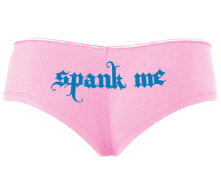Spank Me - Goth Font - Pink Boyshort