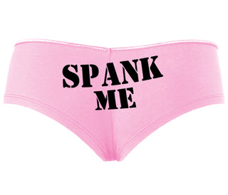 Spank Me. Stencil Design - Pink Boyshort
