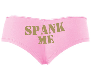 Spank Me. Stencil Design - Pink Boyshort