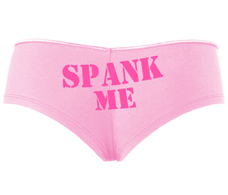 Spank Me. Stencil Design - Pink Boyshort