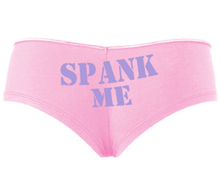 Spank Me. Stencil Design - Pink Boyshort
