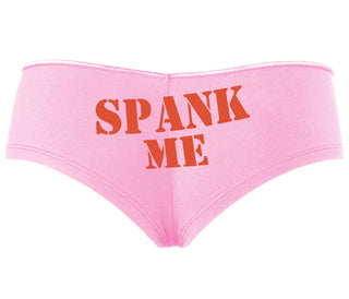 Spank Me. Stencil Design - Pink Boyshort
