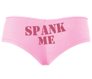 Spank Me. Stencil Design - Pink Boyshort
