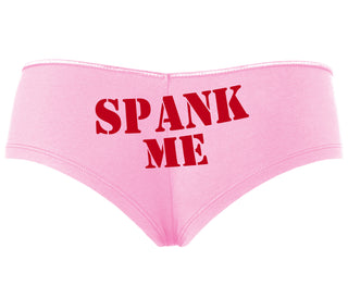 Spank Me. Stencil Design - Pink Boyshort