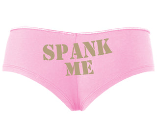 Spank Me. Stencil Design - Pink Boyshort