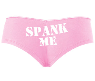 Spank Me. Stencil Design - Pink Boyshort