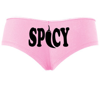 Spicy - Cute Pepper Logo - Pink Boyshort
