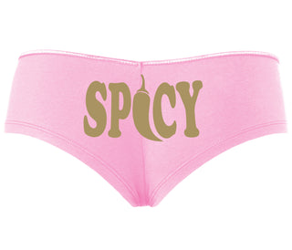 Spicy - Cute Pepper Logo - Pink Boyshort