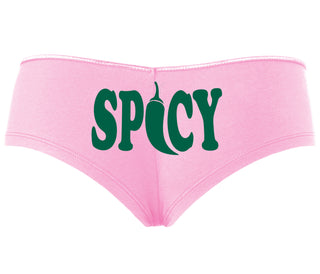 Spicy - Cute Pepper Logo - Pink Boyshort