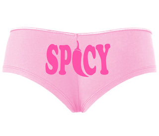 Spicy - Cute Pepper Logo - Pink Boyshort