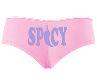Spicy - Cute Pepper Logo - Pink Boyshort