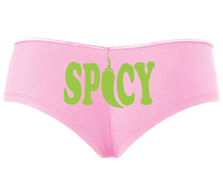 Spicy - Cute Pepper Logo - Pink Boyshort