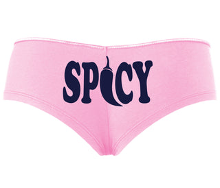 Spicy - Cute Pepper Logo - Pink Boyshort